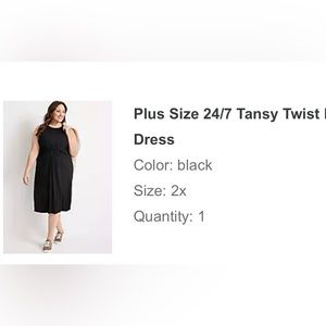 Plus Size 24/7 Tansy Twist Midi Dress 2X